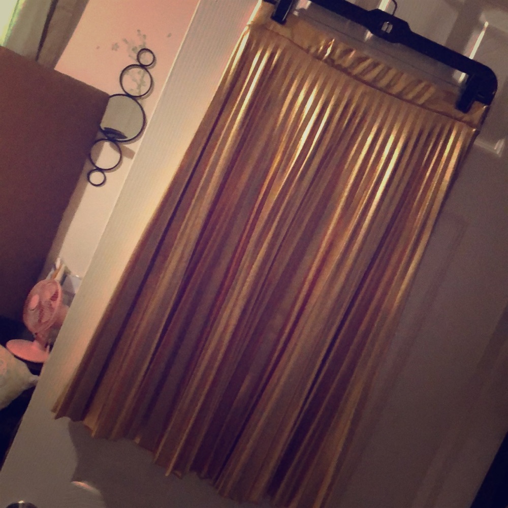 Gold accordion skirt